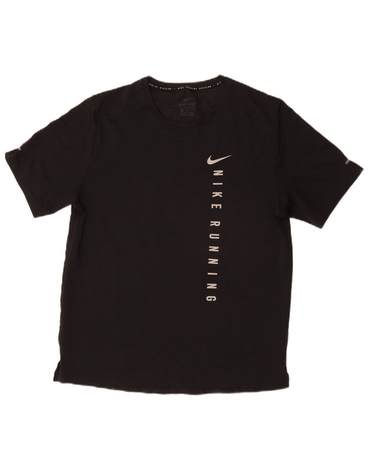NIKE Camiseta Dri Fit Graphic para Hombre Top Mediano Poliéster Negro