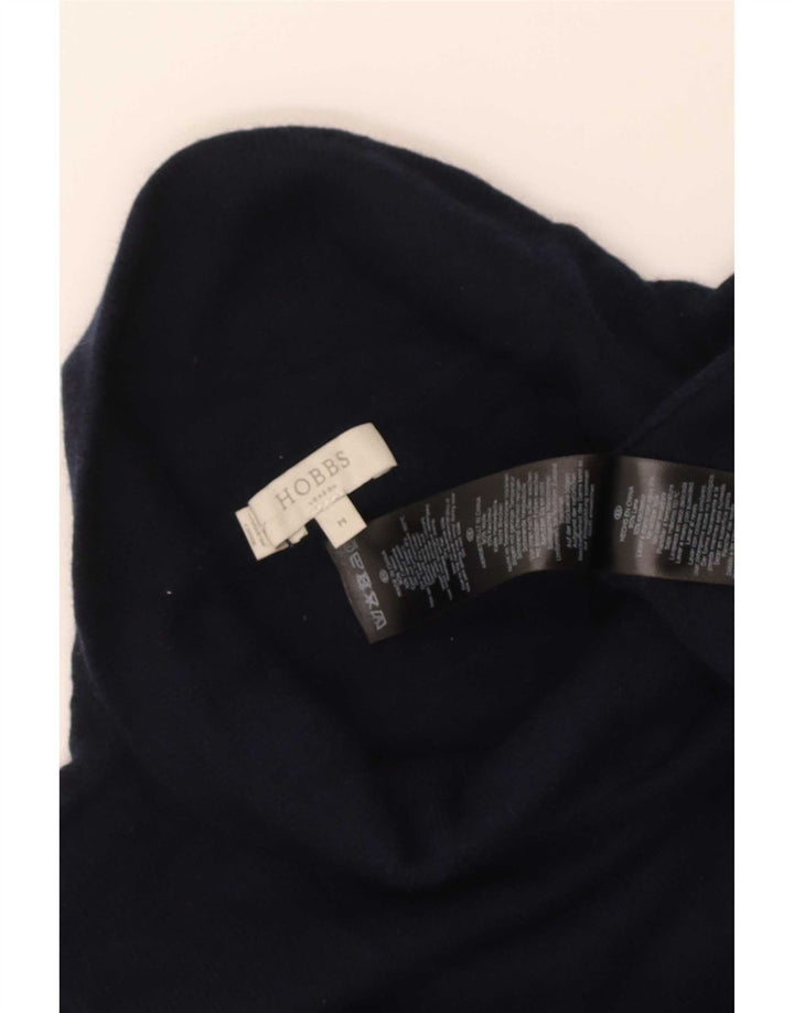 Hobbs Jersey de cuello vuelto para mujer UK 12 Medium Navy Blue Wool