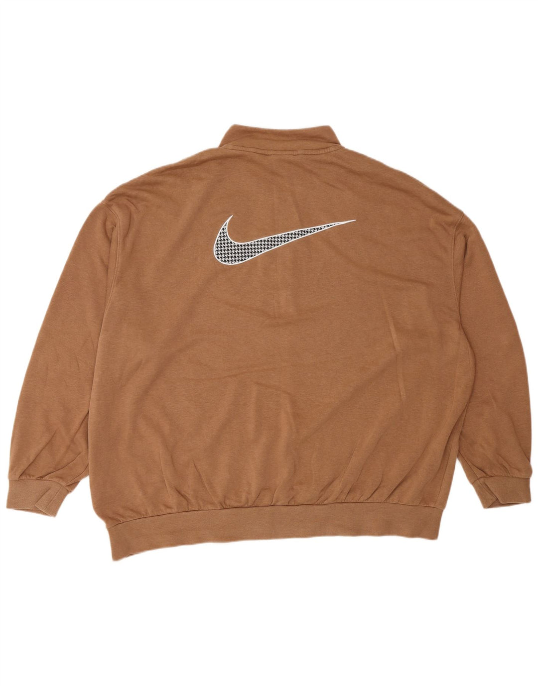 Nike - Sudadera extragrande con gráfico para mujer, talla 40, talla grande, algodón marrón
