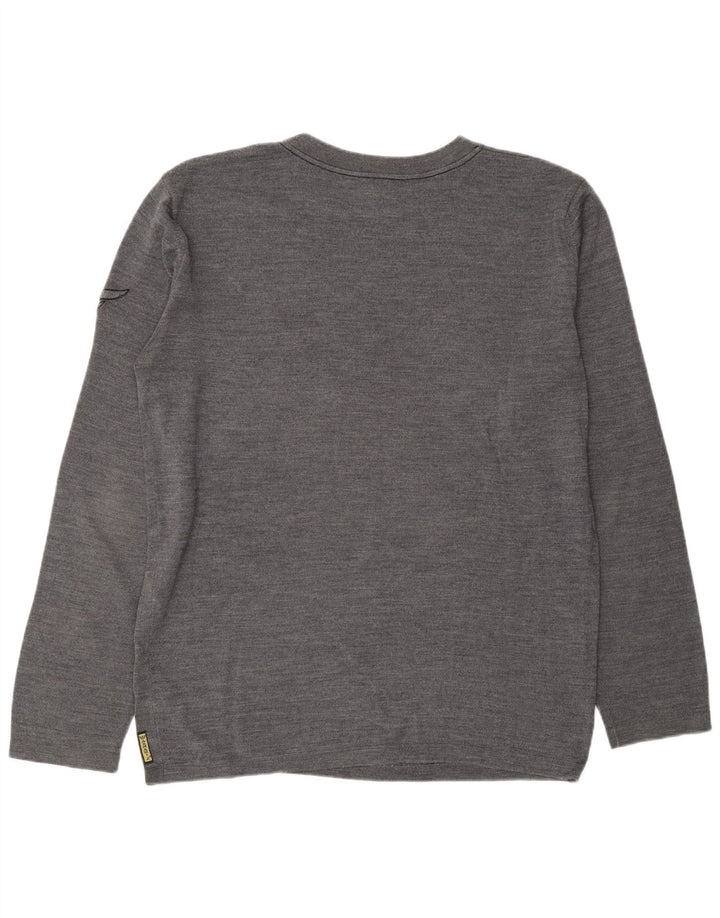 ARMANI JEANS Jersey de cuello redondo para hombre 2XL Lana gris