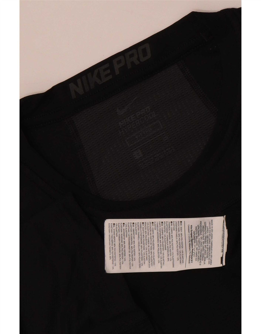 Nike Dri Fit Graphic Vest Top Pequeño Poliéster Geométrico Negro para Hombre