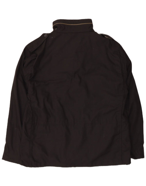 Chaqueta utilitaria vintage para hombre Reino Unido 44 2XL Poliéster negro