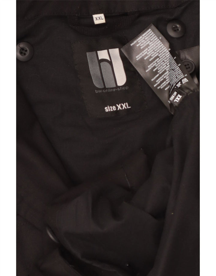 Chaqueta utilitaria vintage para hombre Reino Unido 44 2XL Poliéster negro