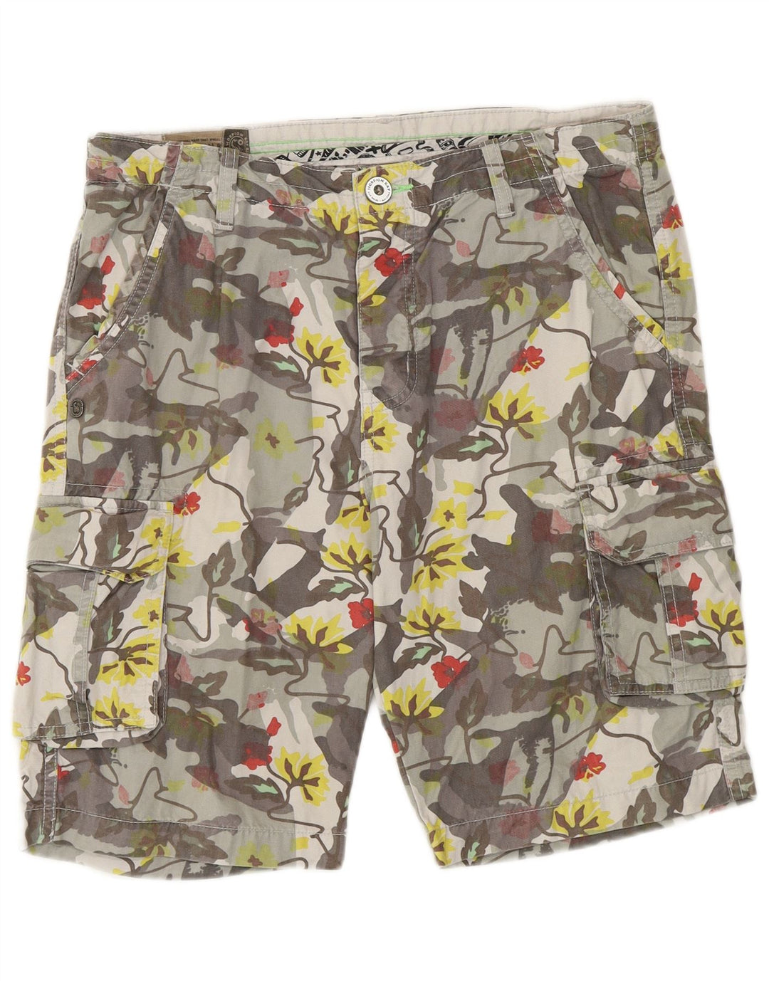 Pantalones cortos tipo cargo para hombre Scorpion Bay W31 Algodón floral gris medio