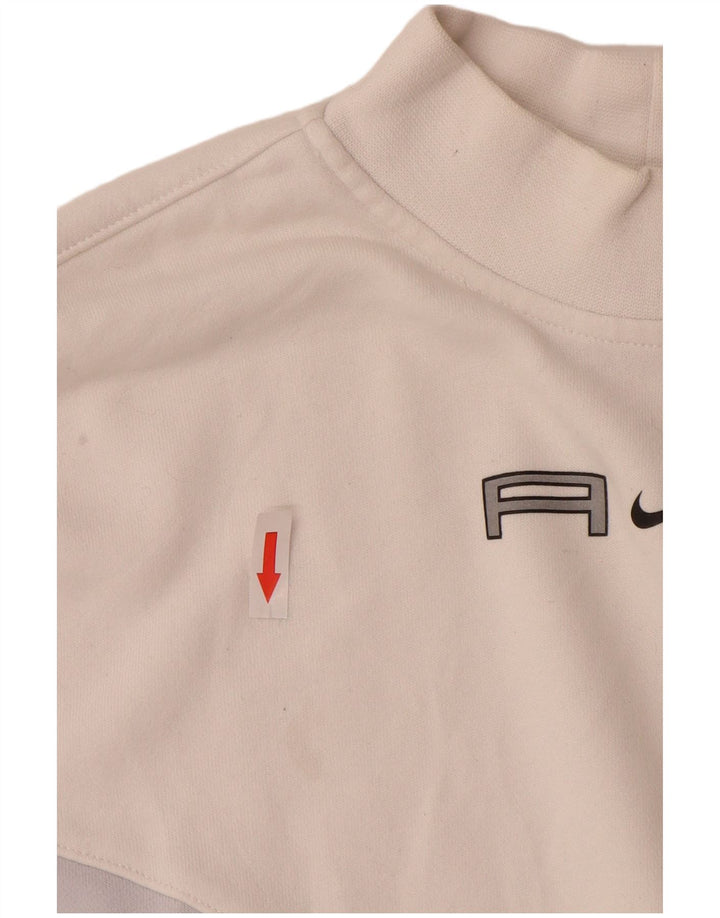 Nike - Sudadera corta extragrande para mujer, talla 40, talla mediana, color blanco