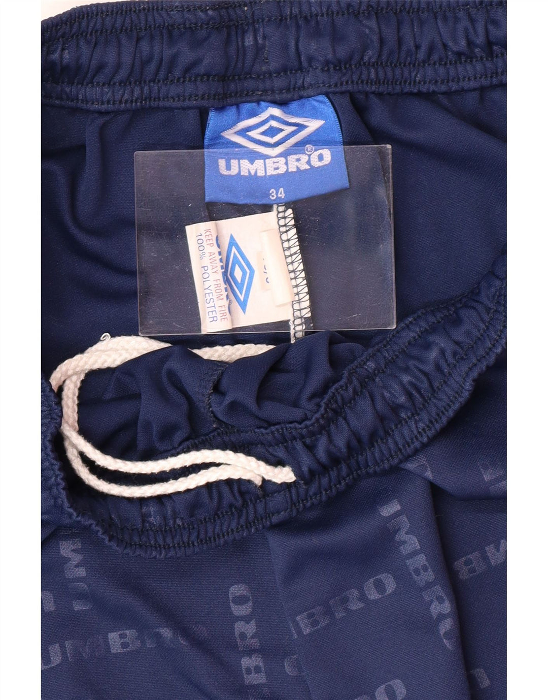 UMBRO Pantalones cortos deportivos gráficos para hombre Poliéster azul marino grande