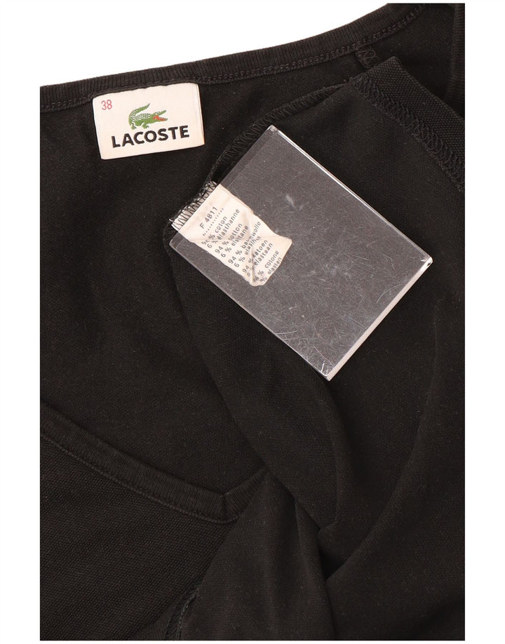 LACOSTE Camiseta Mujer Talla Superior 38 Mediano Negro Algodón