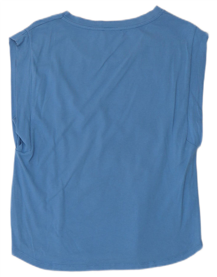 BENETTON Camiseta holgada para mujer UK 6 XS Algodón azul