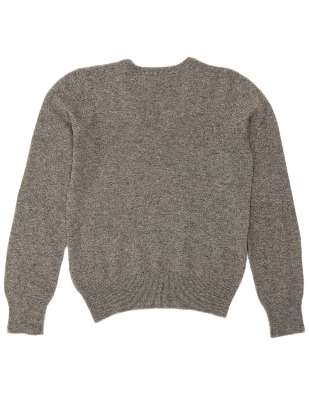 GANT Suéter corto con cuello en V para mujer UK 10 Small Grey Wool