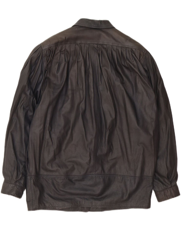 CONBIPEL Chaqueta de cuero extragrande para mujer UK 18 XL Cuero marrón