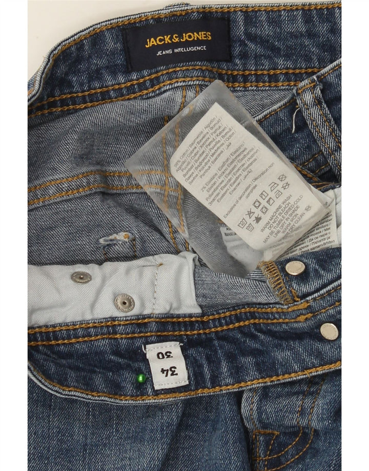 JACK & JONES Vaqueros ajustados para hombre W34 L30 Algodón azul