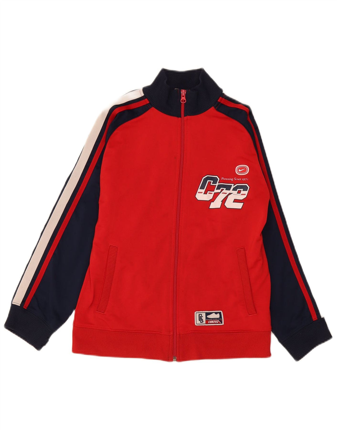 Nike - Chaqueta de chándal con gráfico para niños, 11-12 años, color rojo mediano