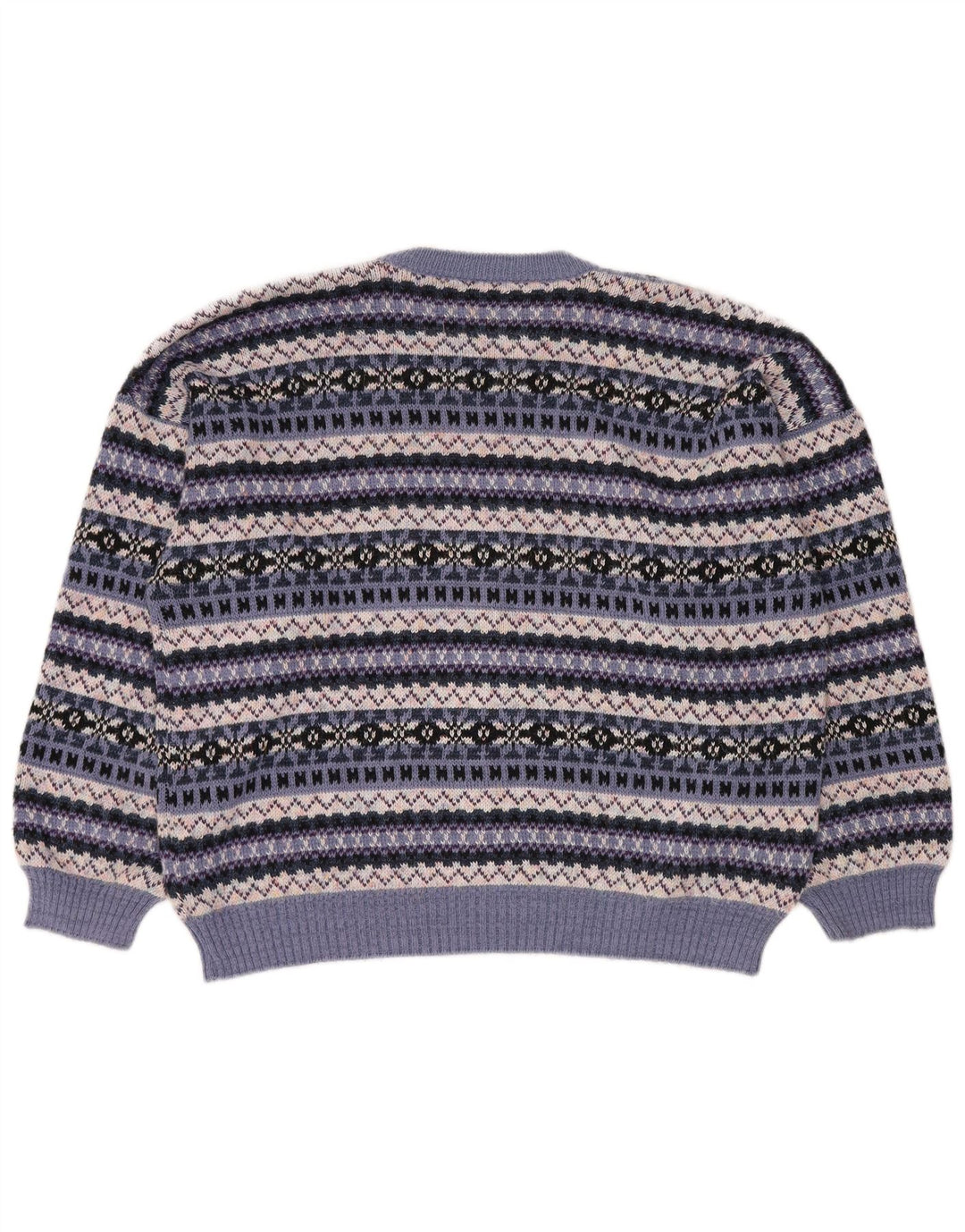 Vintage mujer cuello redondo jersey suéter Reino Unido 18 XL multicolor Fair Isle