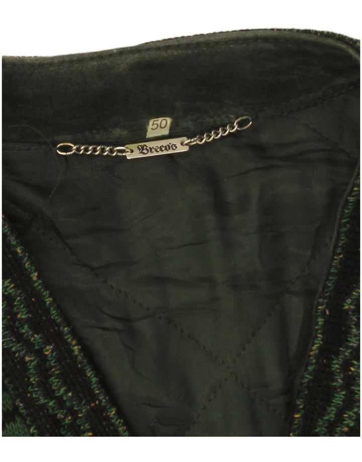 Breco's Chaqueta bomber de ante para hombre IT 50 Cuero verde grande