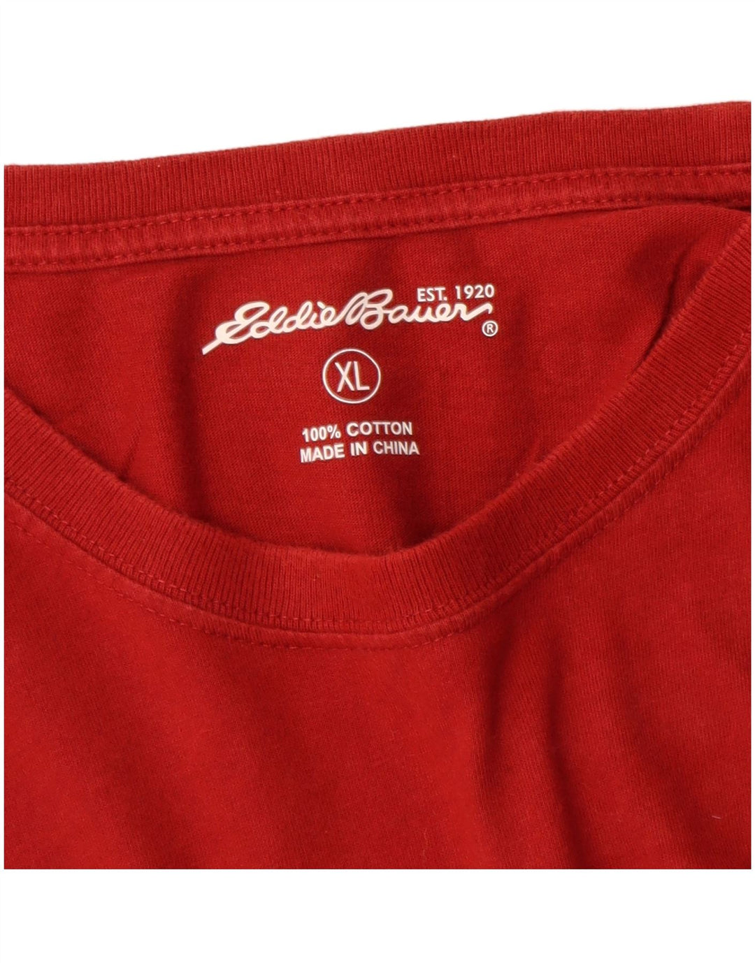 Eddie Bauer Camiseta Hombre Top XL Algodón Rojo