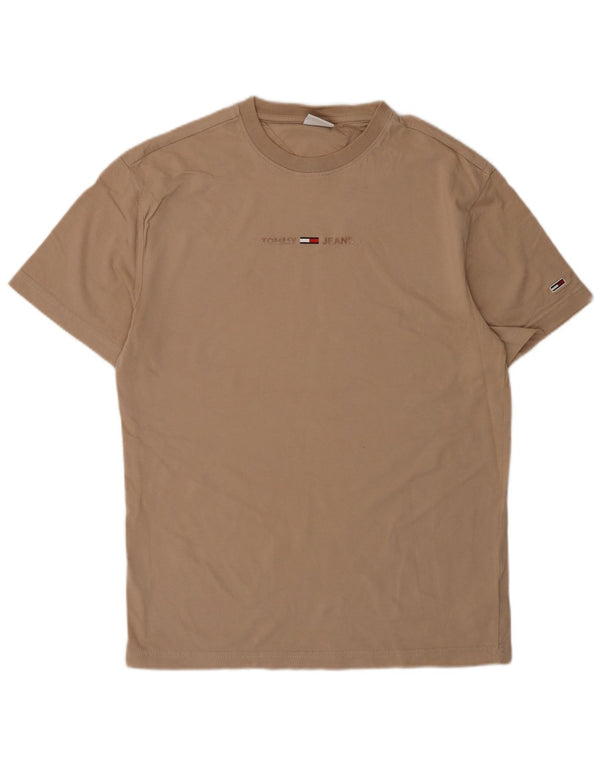 Tommy Hilfiger Camiseta gráfica para hombre Top Small Beige Cotton