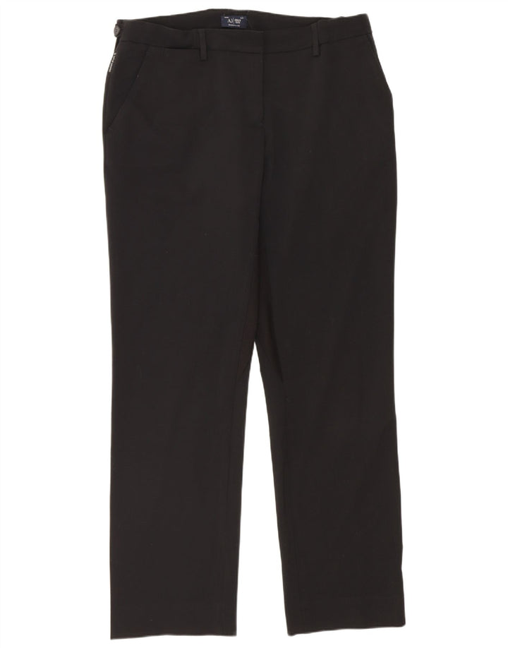 Pantalón De Traje Recto Armani Mujer W30 L29 Poliéster Negro