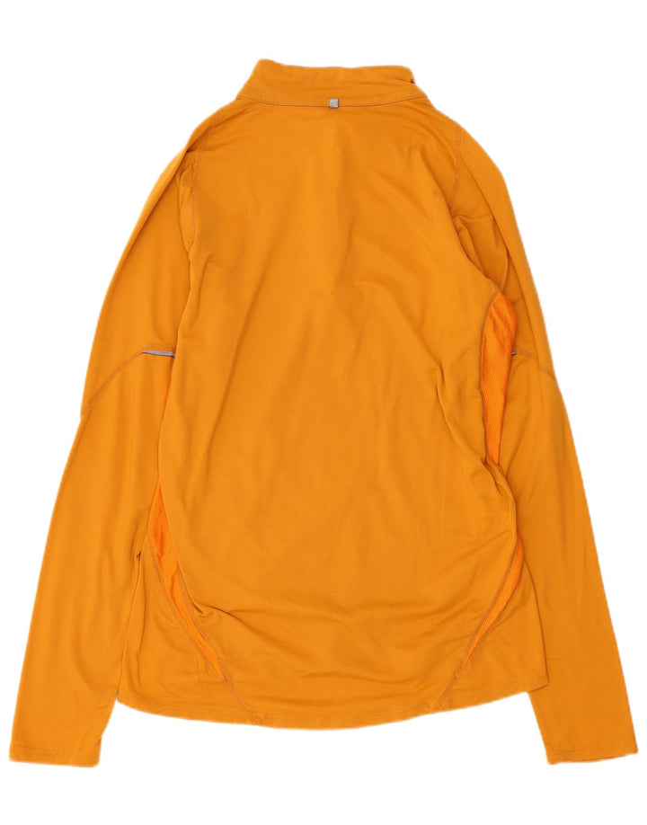 NIKE - Chándal Dri Fit con cremallera y cuello para mujer, talla S, color amarillo