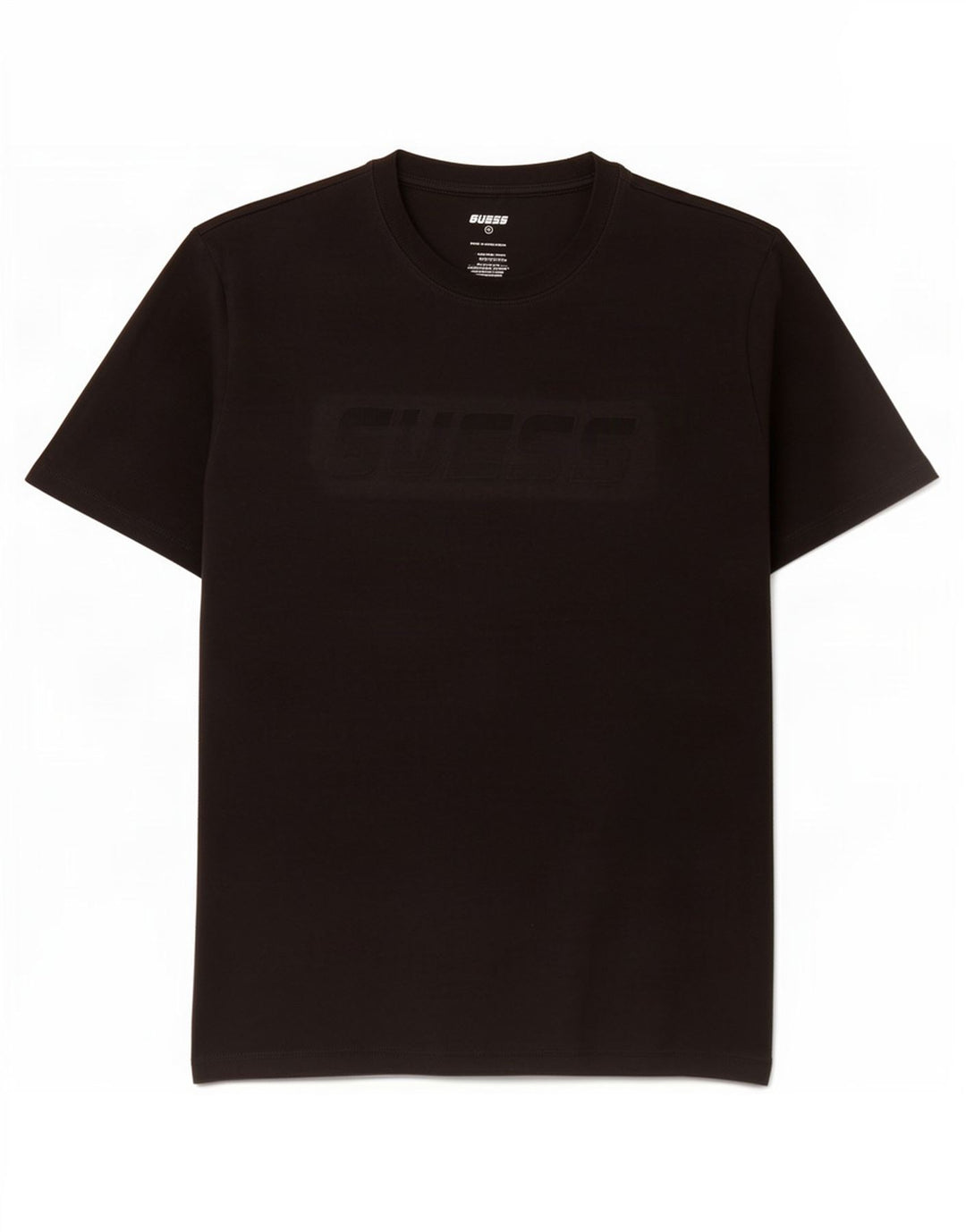 Guess Camiseta gráfica para hombre Top mediano de algodón negro