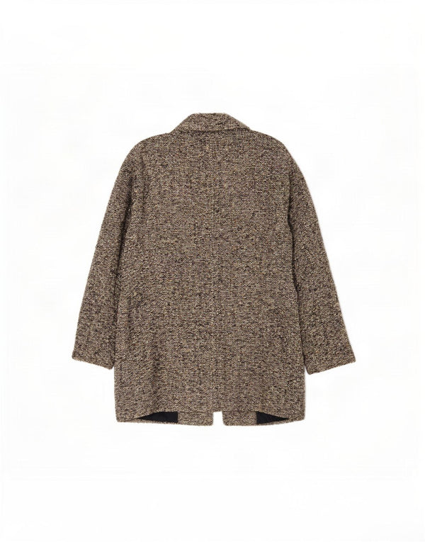 Massimo Dutti Abrigo Manga 3/4 Mujer EU 38 Small Marrón Moteado