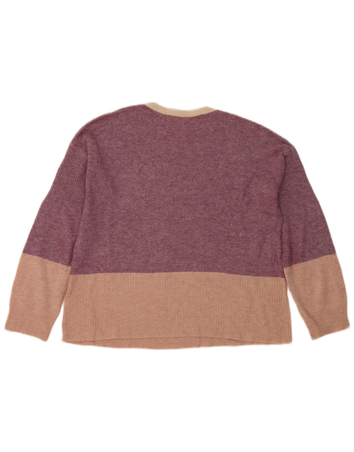 White Stuff Suéter tipo jersey con cuello redondo para mujer, talla 42, color morado mediano