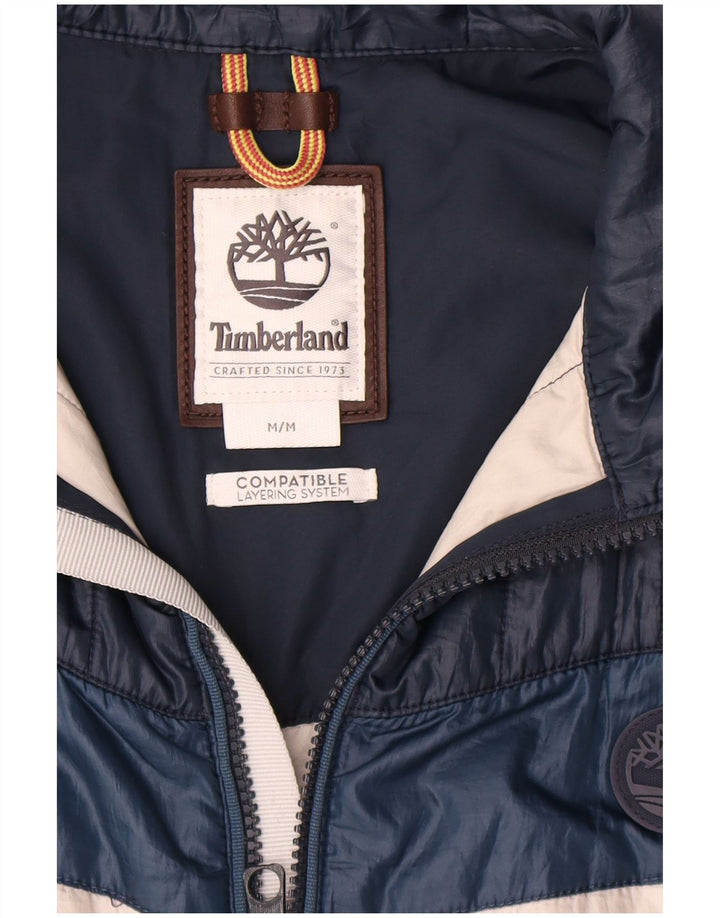 Timberland Chaleco acolchado para hombre UK 38 Poliéster con bloques de color blanco mediano