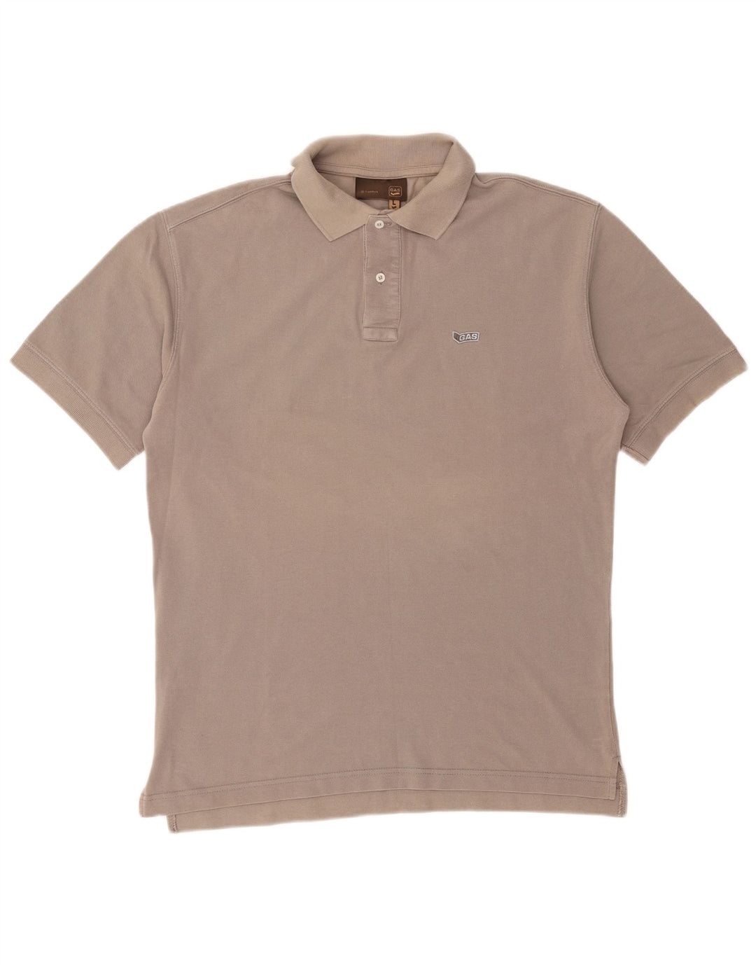 Polo Gas Hombre Grande Gris Algodón