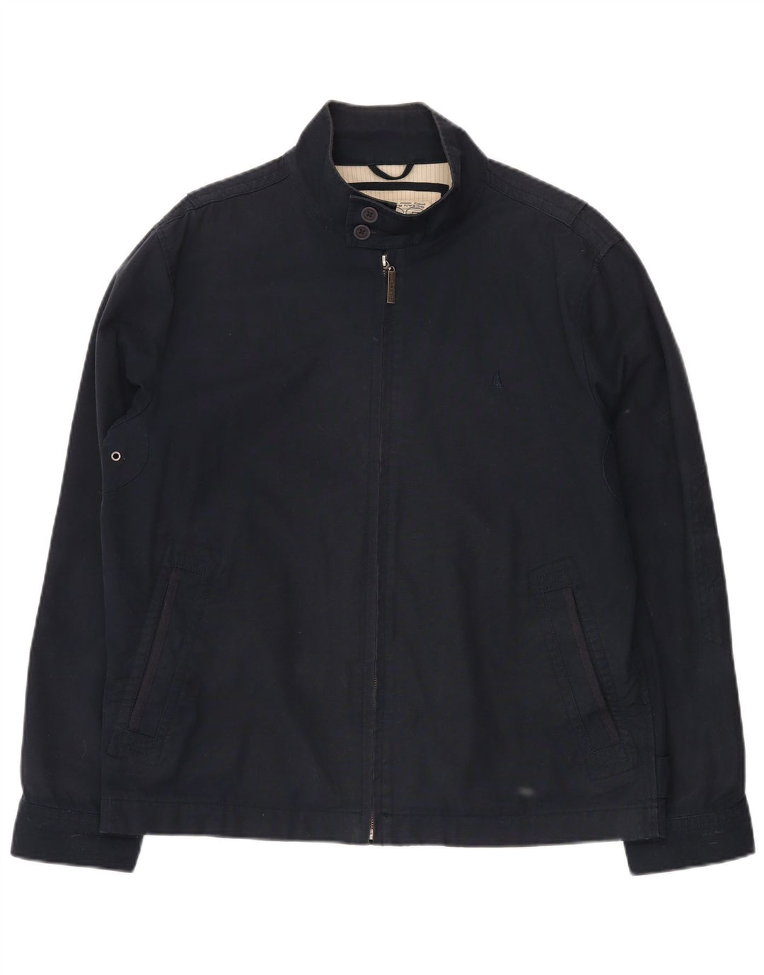 MUSTO Chaqueta Bomber para Hombre UK 40 Grande Azul Marino Algodón