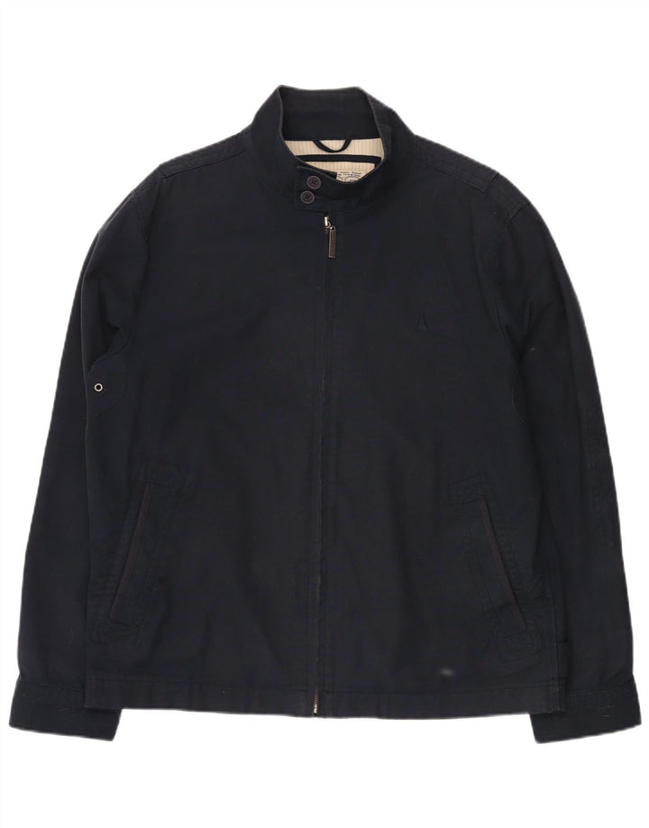 MUSTO Chaqueta Bomber para Hombre UK 40 Grande Azul Marino Algodón