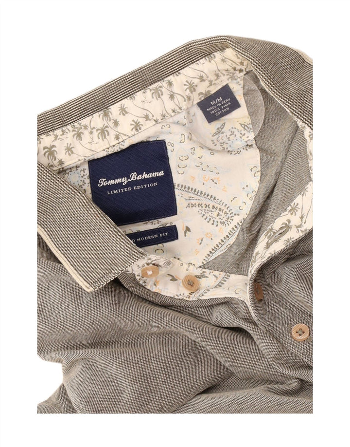 Tommy Bahama Polo de ajuste moderno para hombre de algodón gris medio