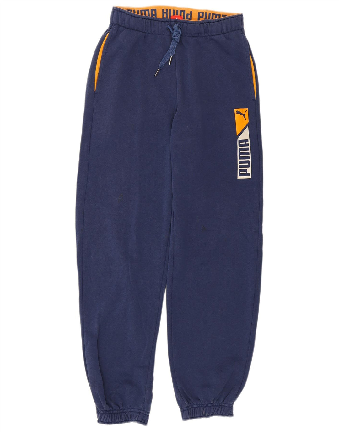 Puma Pantalones de chándal con gráfico para niño, 13-14 años, azul marino