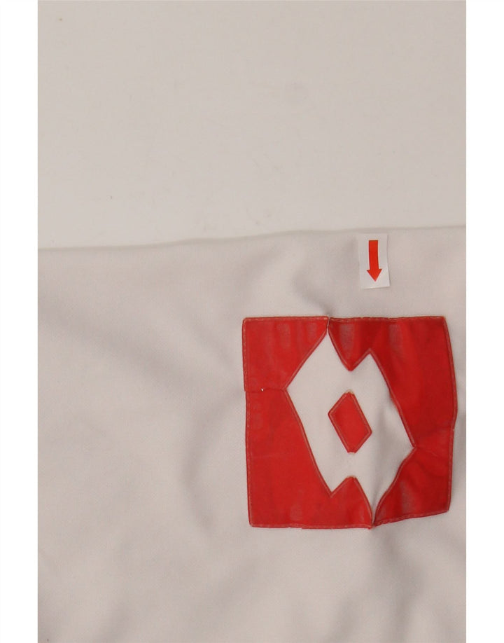 LOTTO Pantalones cortos deportivos con gráficos para hombre, talla grande, blanco