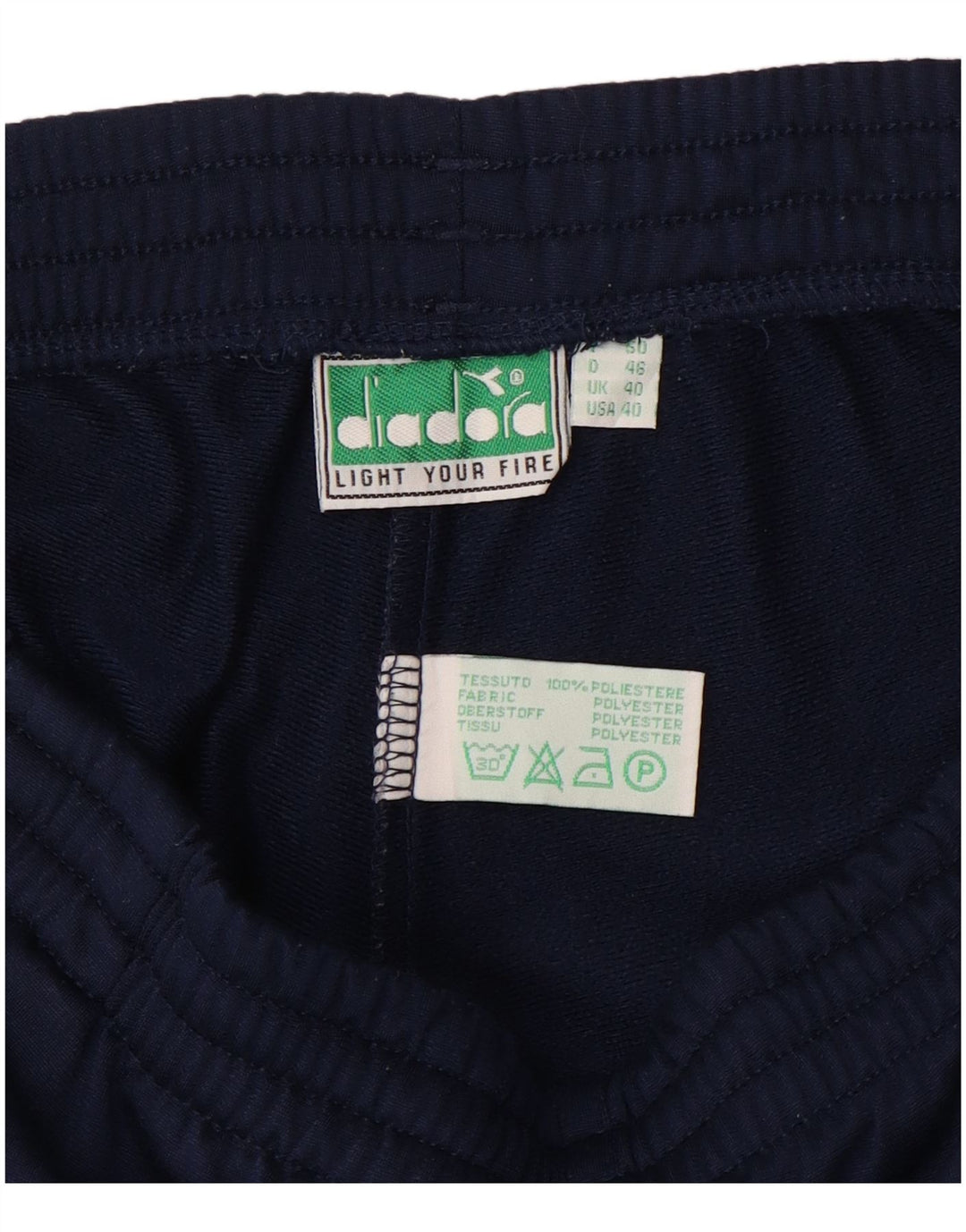 Diadora Pantalón Chándal Hombre Mediano Azul Marino Poliéster Deportivo