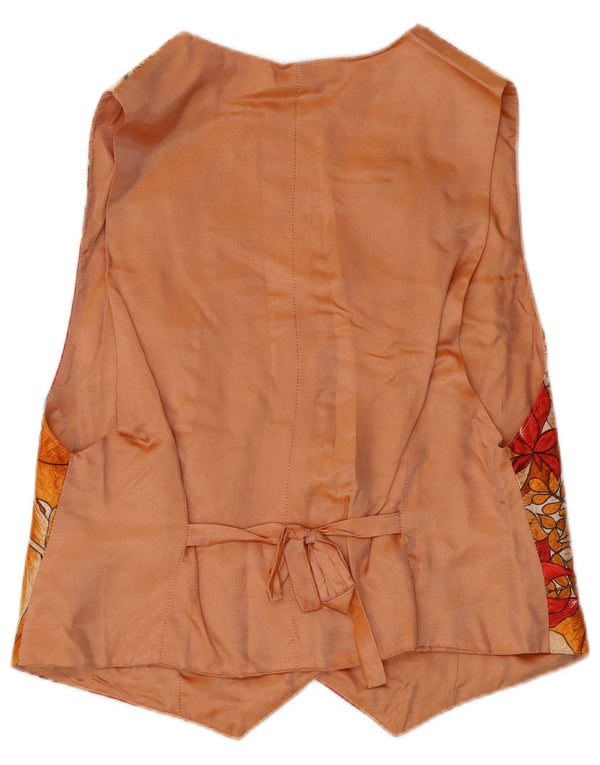 Vintage mujer chaleco Reino Unido 10 pequeño multicolor floral