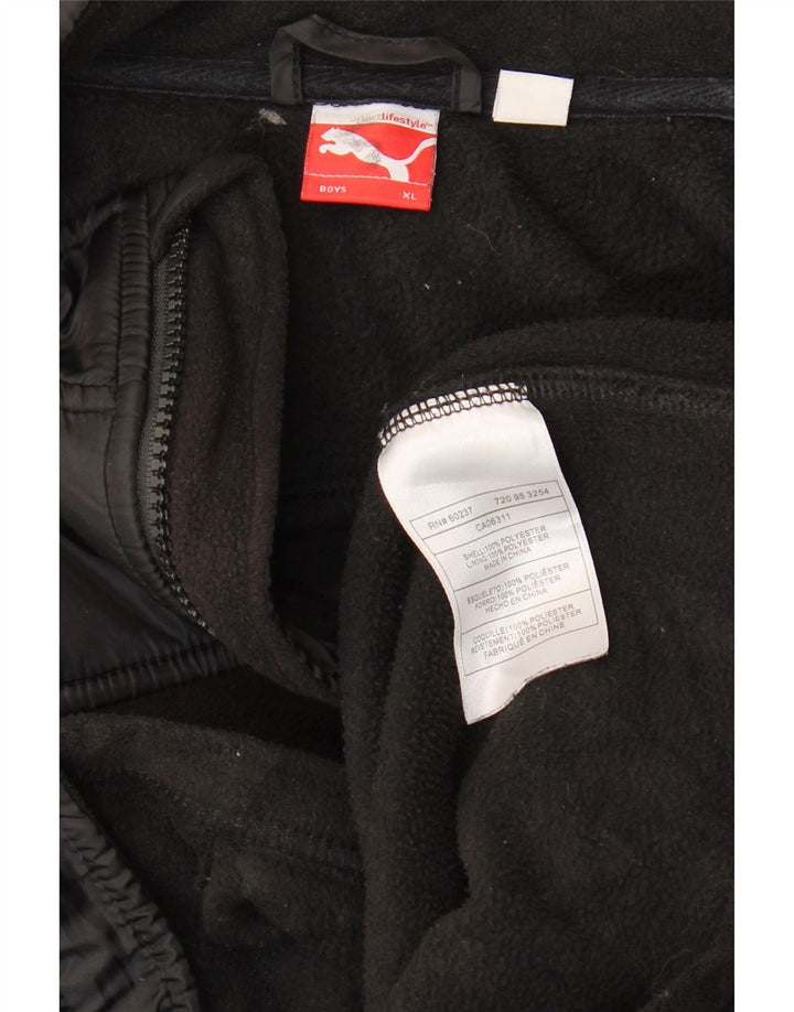 Puma Chaqueta polar gráfica para niños 13-14 años XL Negro Poliéster