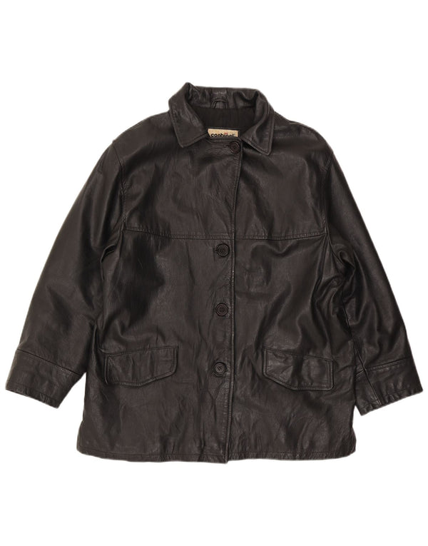 Chaqueta De Cuero Oversize Mujer Conbipel IT 44 Medium Cuero Negro