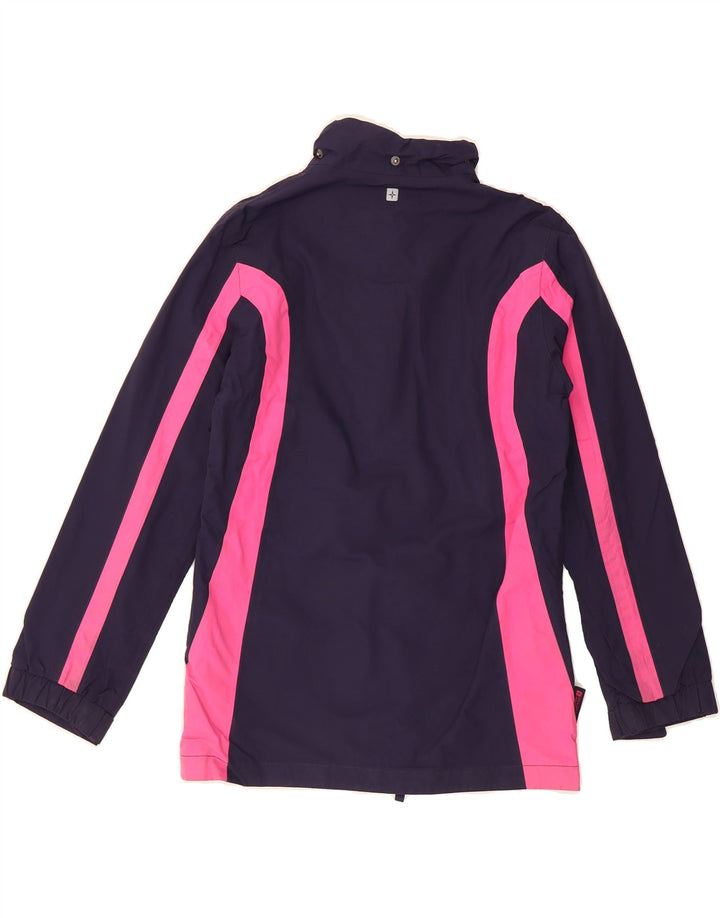 MOUNTAIN WAREHOUSE Girls Rain Jacket 12-13 Years Navy Blue Colourblock Vintage Mountain Warehouse and Second-Hand Mountain Warehouse from Messina Hembry 