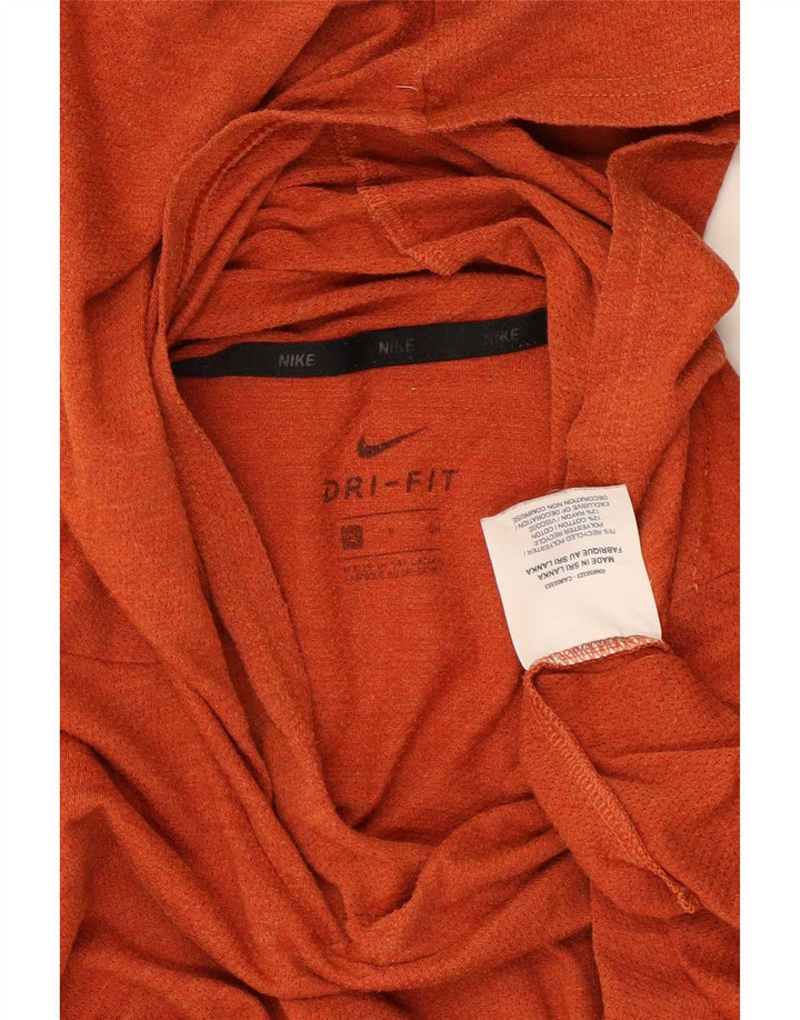 Nike - Camiseta con capucha para hombre, manga larga, poliéster naranja pequeño