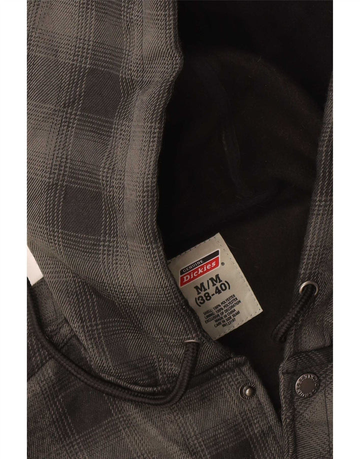 Dickies Camisa de leñador con capucha para hombre UK 38/40 Poliéster a cuadros gris medio