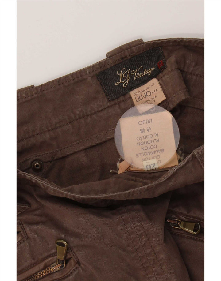Minifalda plisada Liu Jo para mujer W26 Small Brown Cotton