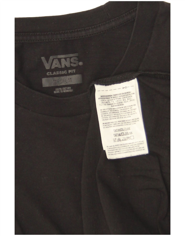 Camiseta Vans Classic Fit para hombre, talla mediana, algodón negro