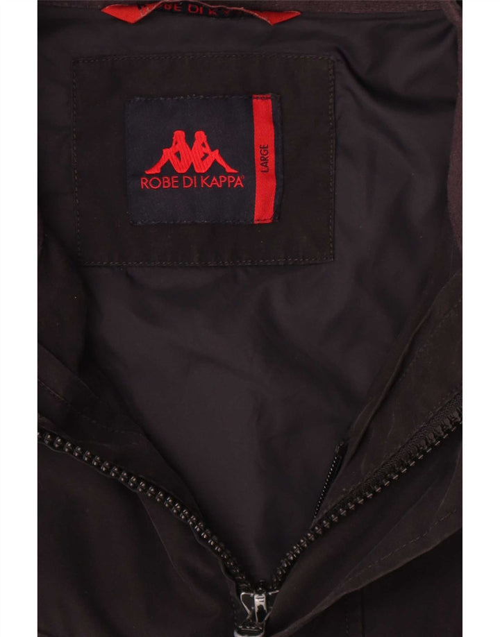 Kappa Chaqueta utilitaria para hombre Reino Unido 40 Grande Algodón negro