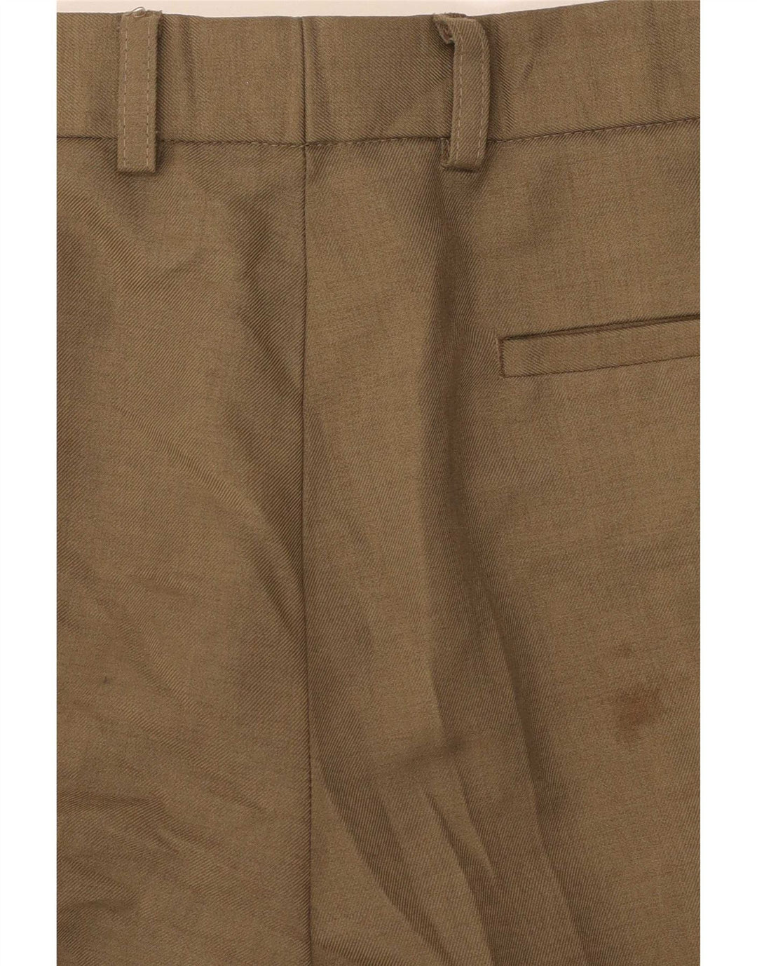 Marks & Spencer Pantalón chino con pinzas para hombre W32 L33 Poliéster caqui