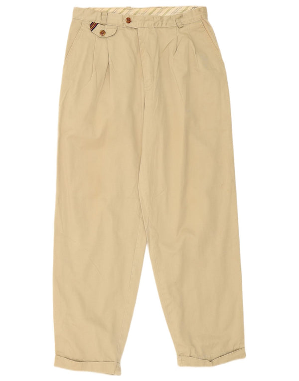 Mark Astor Pantalón chino con pinzas para hombre EU 46 Small W29 L28 Algodón beige