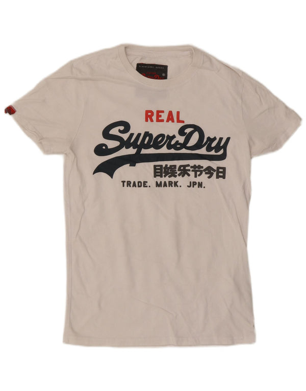 Superdry Camiseta con gráfico gráfico para hombre, talla pequeña, algodón blanco