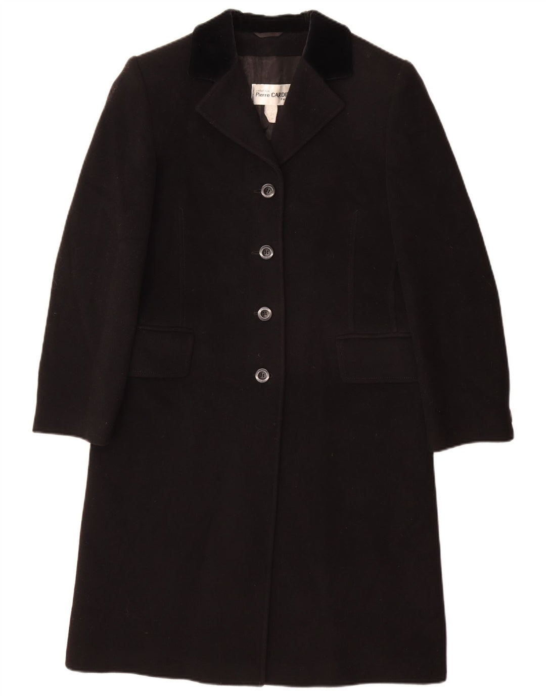 Abrigo para mujer Pierre Cardin EU 38 Medio Lana negra clásica