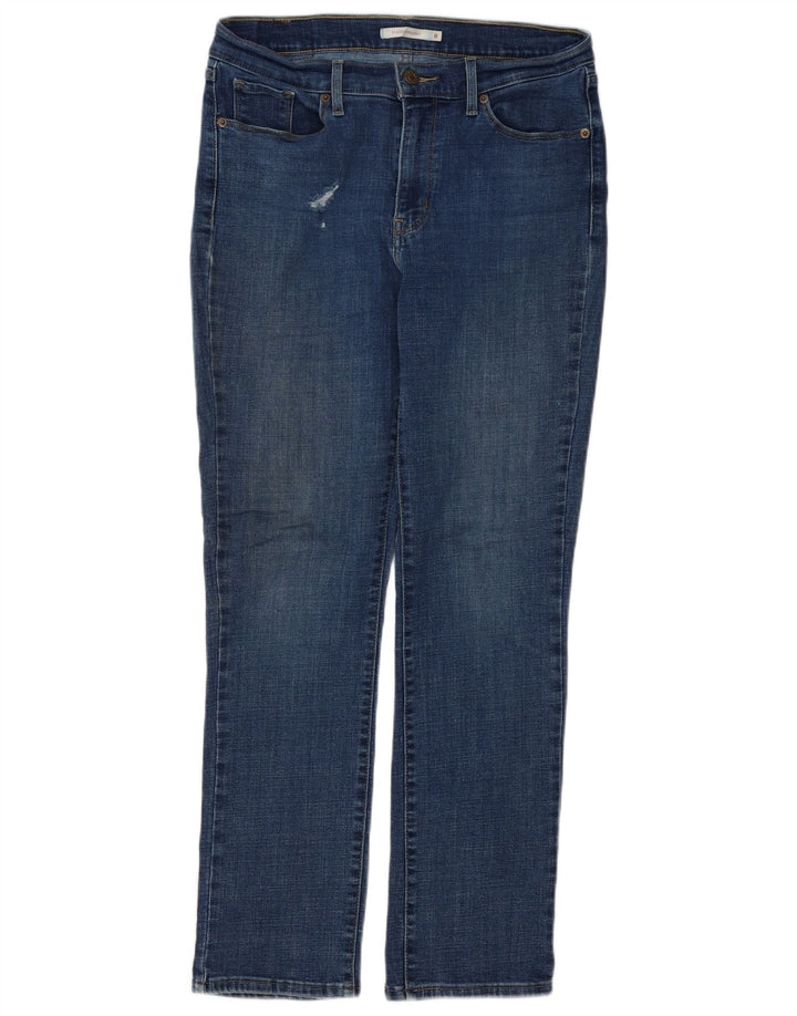 Levi's Jeans Rectos Clásicos Desgastados para Mujer US 8 Medium W28 L29 Azul
