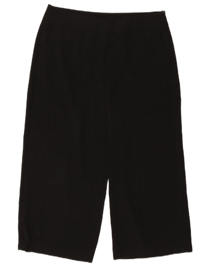Marks & Spencer Pantalones Capri para Mujer UK 40 Large W34 L22 Poliéster Negro
