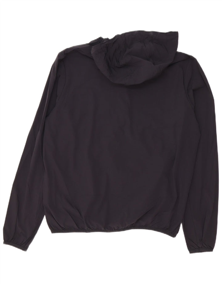 Calvin Klein Chaqueta impermeable con capucha de golf para mujer UK 14 Mediana Poliamida negra