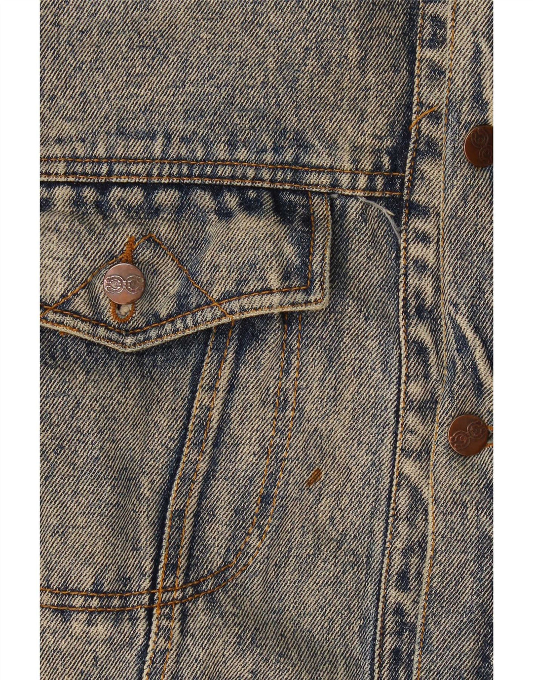 Vintage hombres chaqueta de mezclilla Reino Unido 40 azul grande